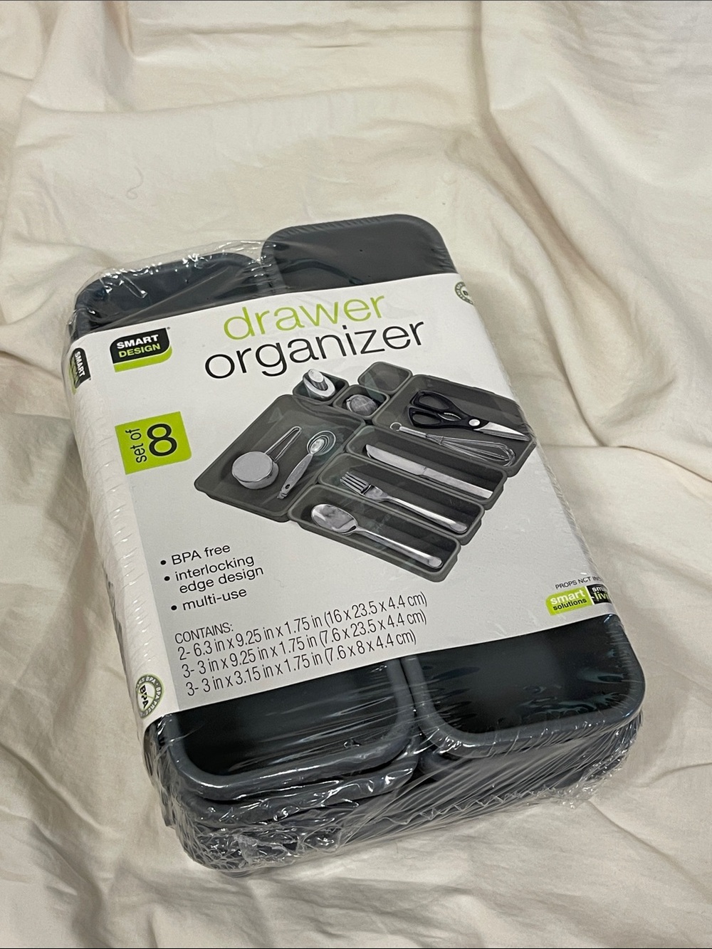 8 piece Interlocking Drawer Organizer